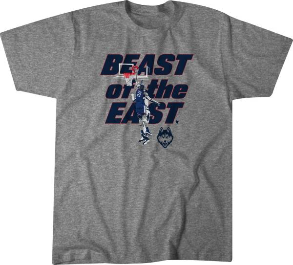 BreakingT UConn Huskies Adama Sanogo Grey Beast of the East Basketball T-Shirt product image