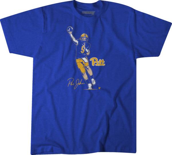 BreakingT Men's Pitt Panthers Blue Jurkovec T-Shirt product image