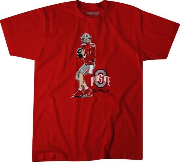 BreakingT Men's Ohio State Buckeyes Scarlet Jurkovec T-Shirt product image