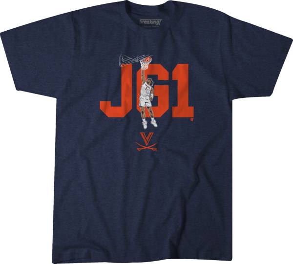 BreakingT Virginia Cavaliers Jayden Gardner Blue JG1 Basketball T-Shirt product image