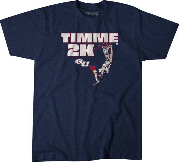 BreakingT Youth Gonzaga Bulldogs Blue Drew Timme 2K Basketball T-Shirt product image