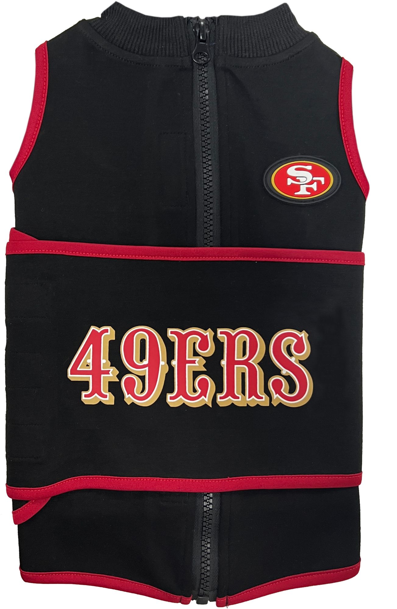 PETS FIRST SAN FRANCISCO 49ERS SOOTHING VEST INTERNATIONAL SHIPPING