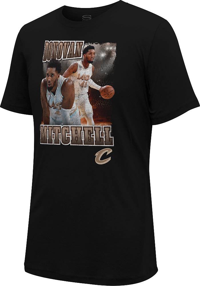 Nike Men's 2022-23 City Edition Cleveland Cavaliers Donovan Mitchell #45 White Cotton T-Shirt, Large