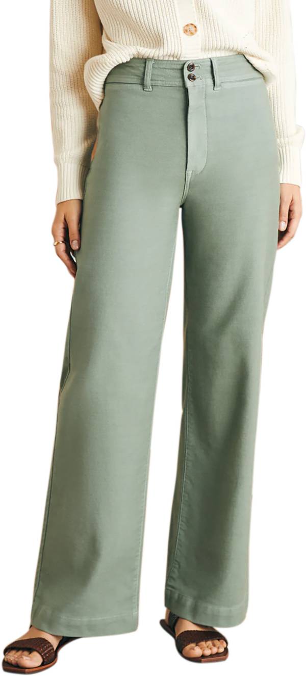 Faherty Women's Stretch Terry Wide Leg Pants