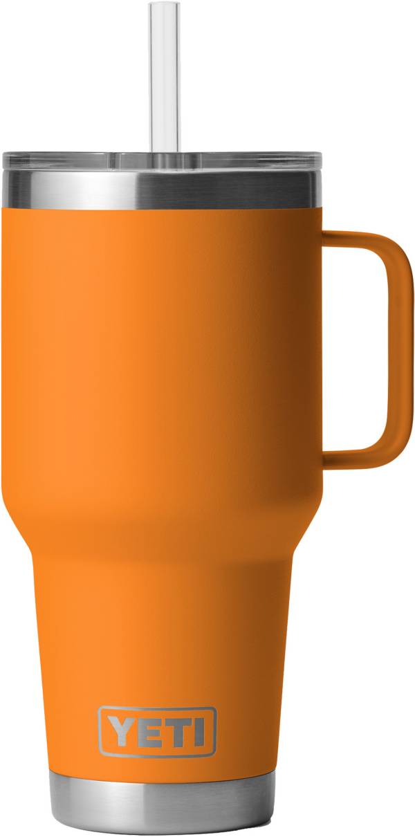 Orange yeti coffee store mug