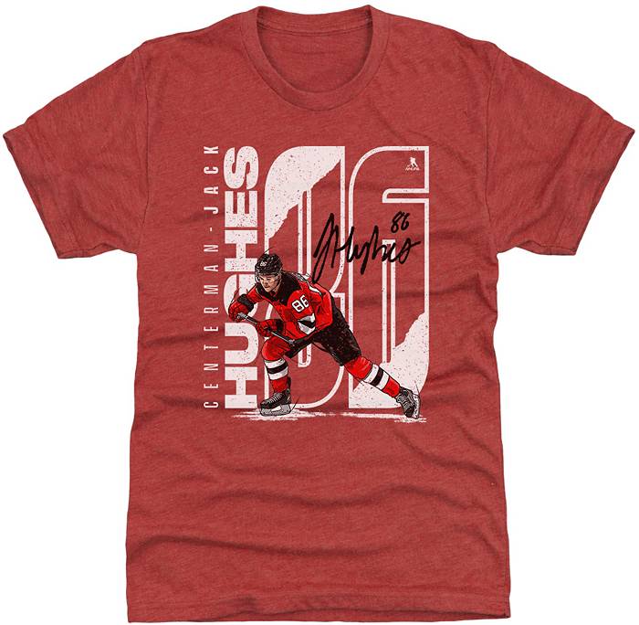 500 Level Youth New Jersey Devils Jack Hughes Chisel T-Shirt - Red - M Each