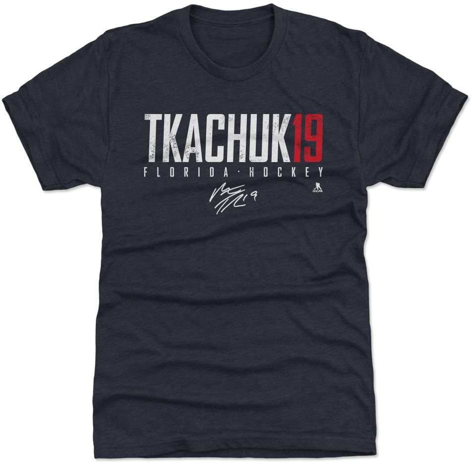 500 Level Florida Panthers Matthew Tkachuk #19 Elite Navy T-Shirt