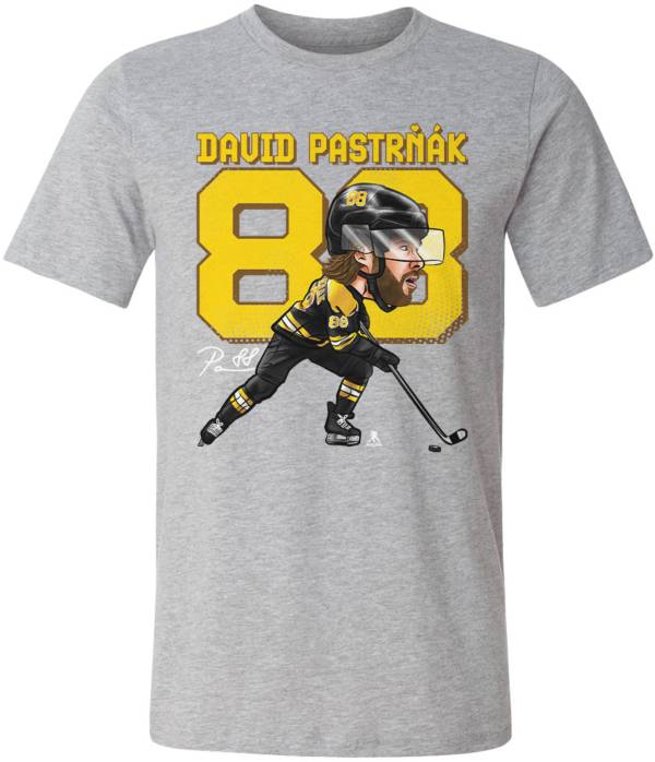 Boston Bruins Men's 500 Level David Pastrnak Boston Gray Shirt