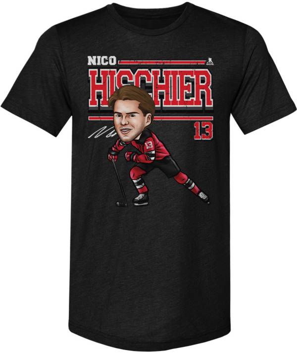 500 Level Youth New Jersey Devils Nico Hischier Cartoon Black T-Shirt product image