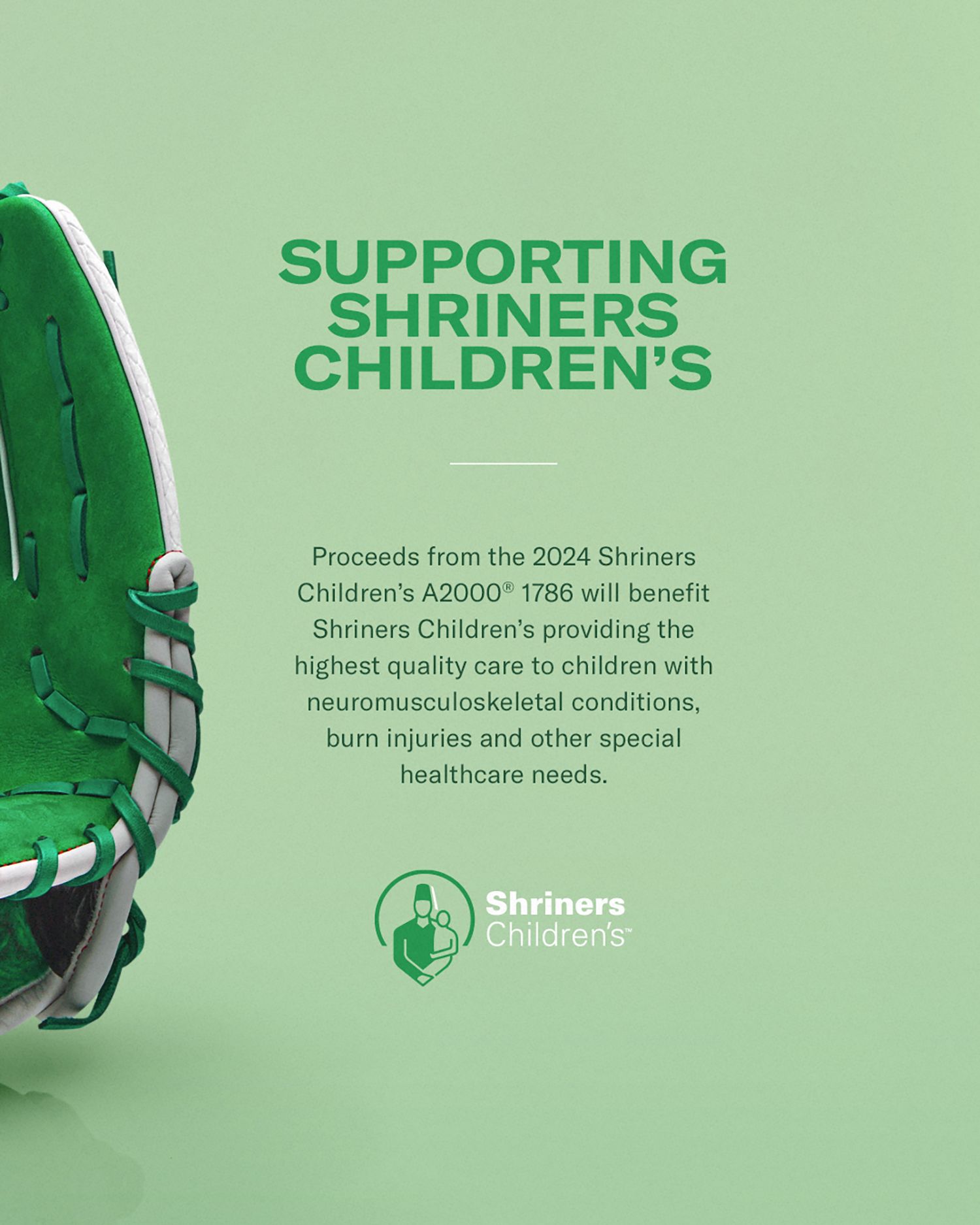 Wilson 11.5" 1786 A2000 Shriners Children's Series Glove product image