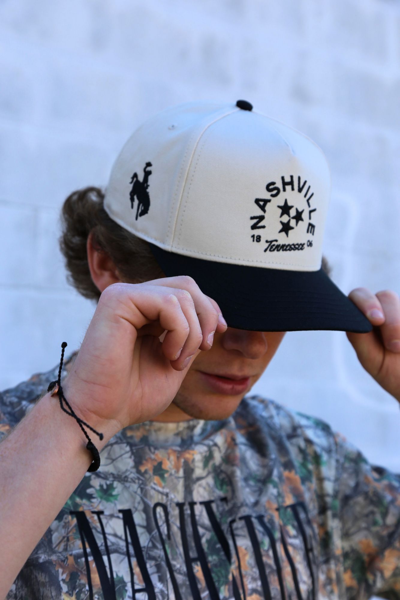 Nash Adult Nashville Black Tri-Star Snapback Adjustable Hat product image