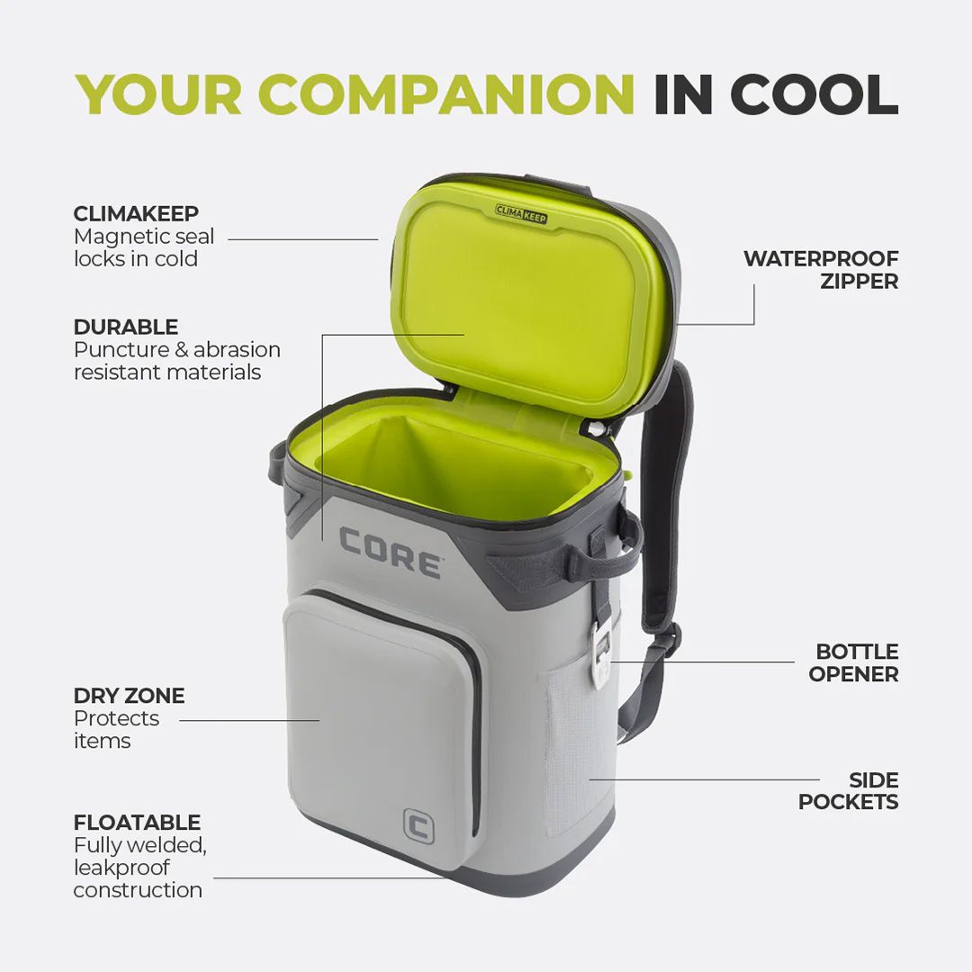 CORE Equipment CLIMAKEEP 24-Can Backpack Cooler product image