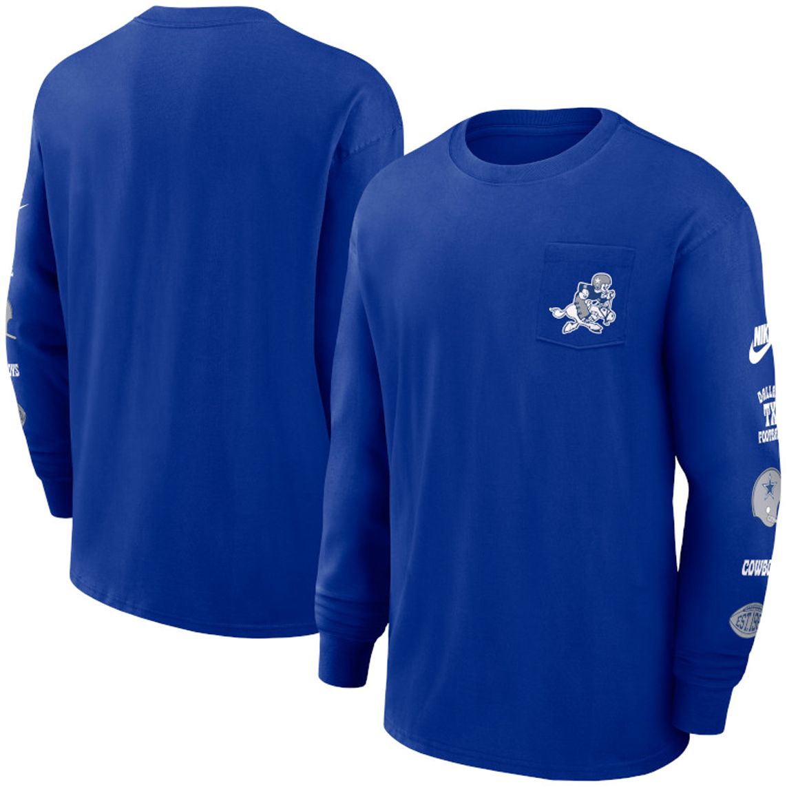 Nike Men's Dallas Cowboys Rewind Max90 Royal Long Sleeve T-Shirt product image