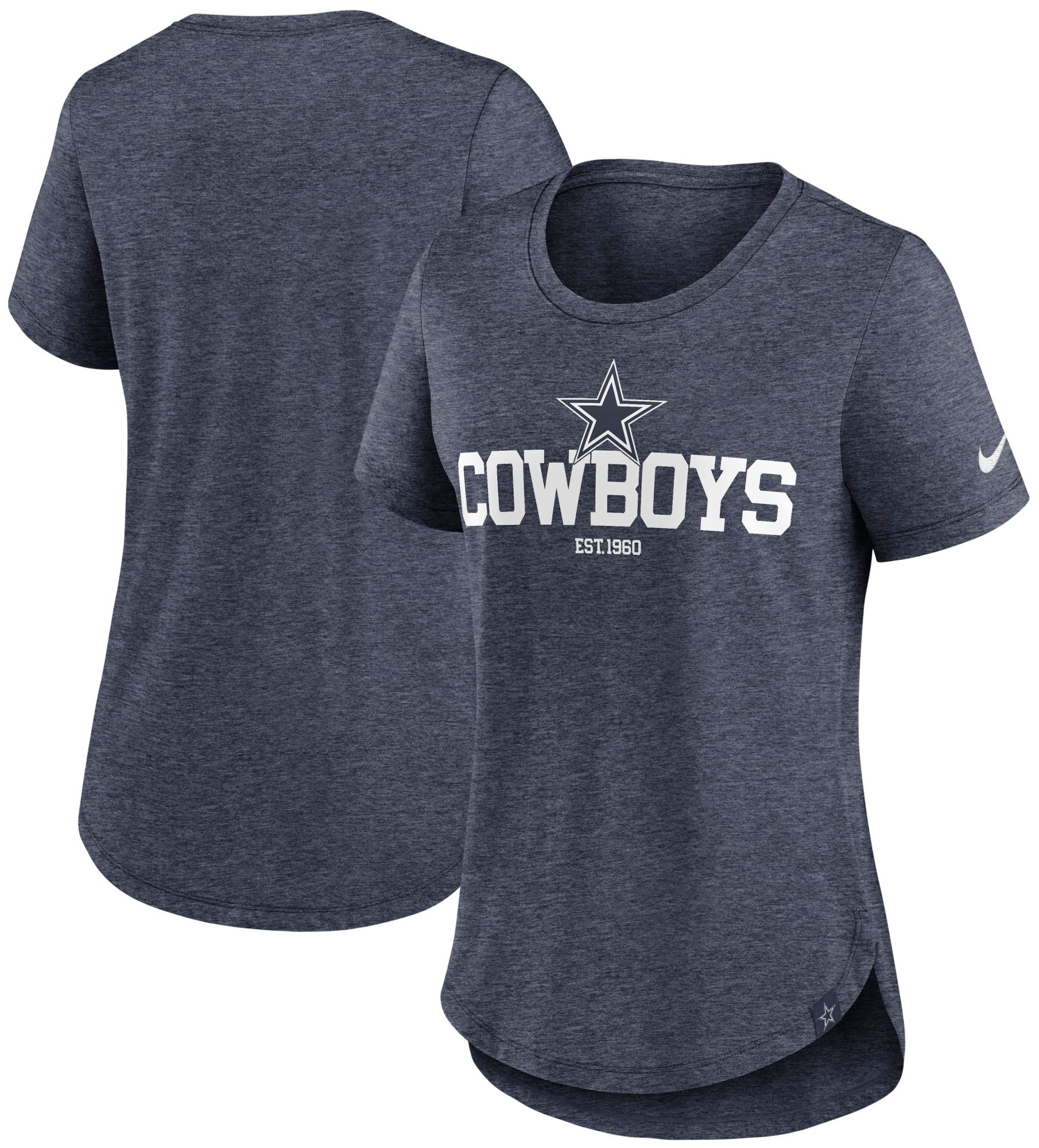 Nike Women's Dallas Cowboys Tri-Blend Team Navy T-Shirt product image