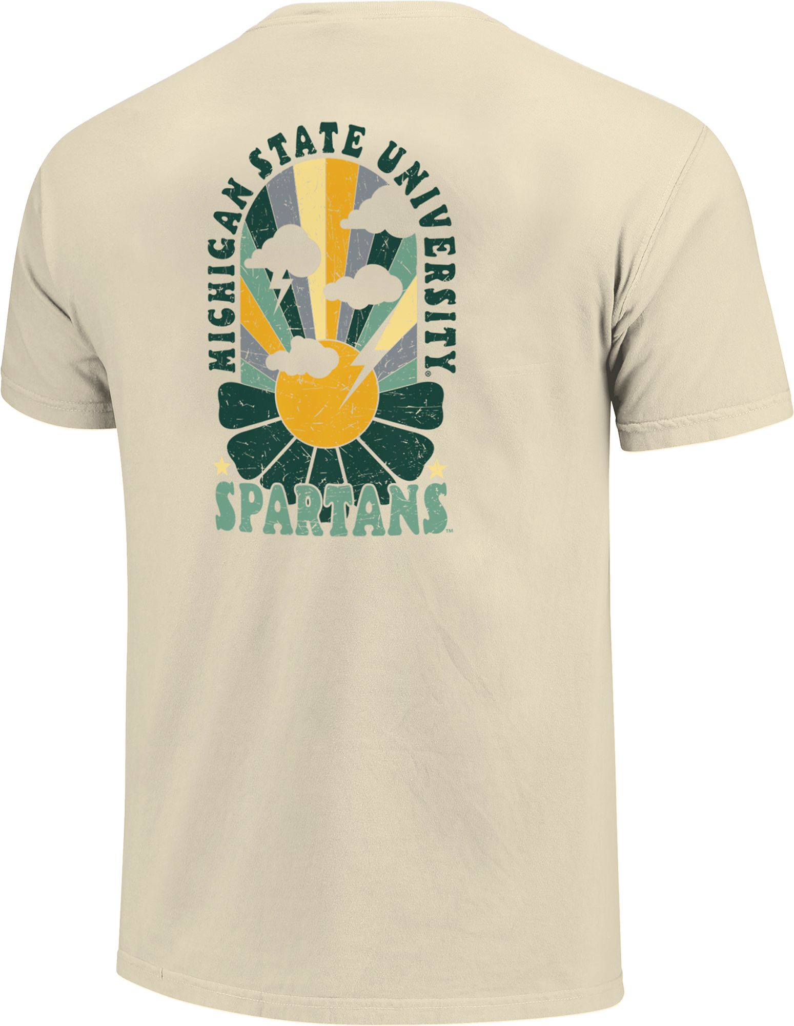 Image One Women's Michigan State Spartans Ivory Sunshine Sky T-Shirt product image