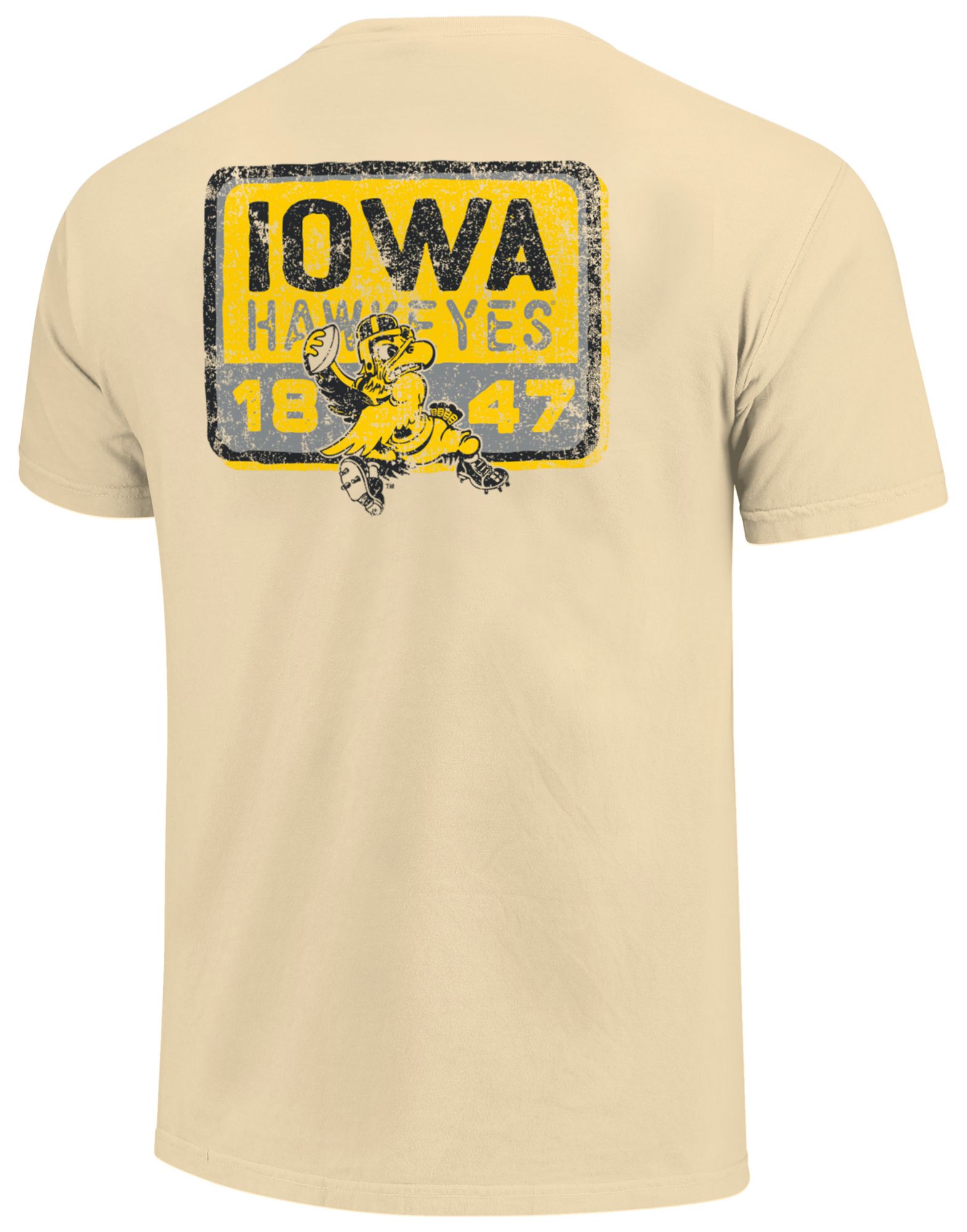 Image One Youth Iowa Hawkeyes Yellow Crumpled Sign T-Shirt product image