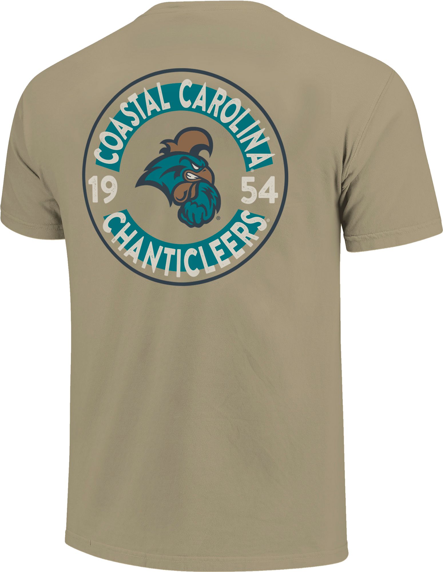 Image One Men's Coastal Carolina Chanticleers Khaki Mascot Circle T-Shirt product image