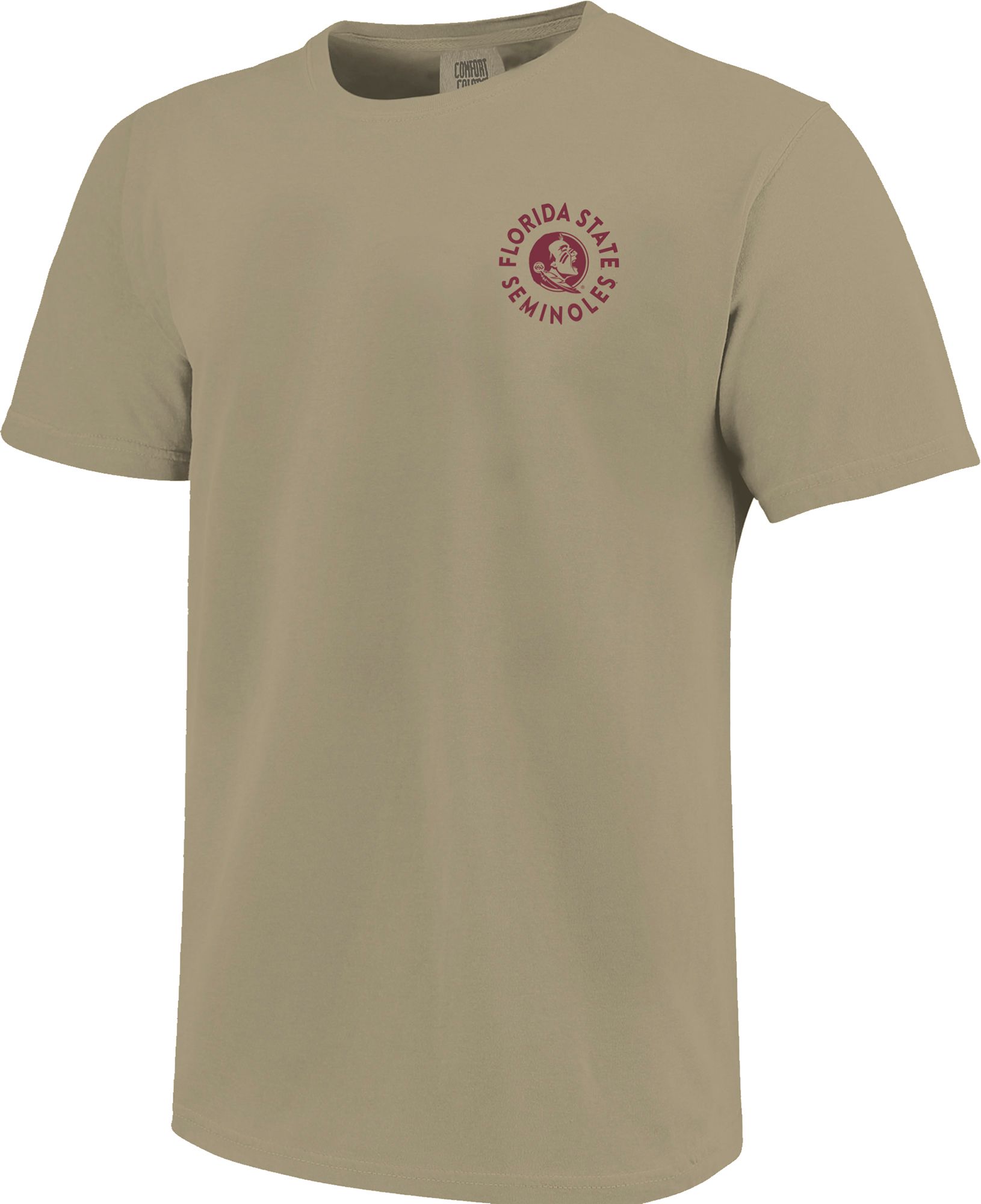 Image One Men's Florida State Seminoles Khaki Mascot Circle T-Shirt product image