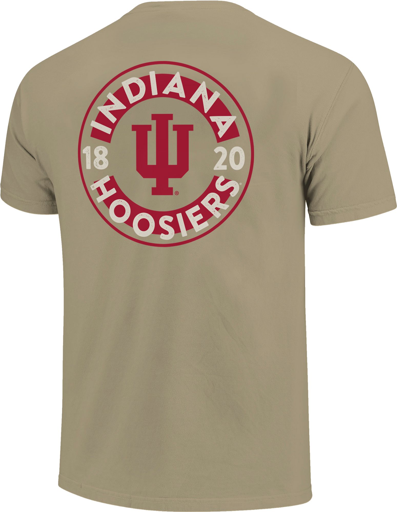 Image One Men's Indiana Hoosiers Khaki Mascot Circle T-Shirt product image
