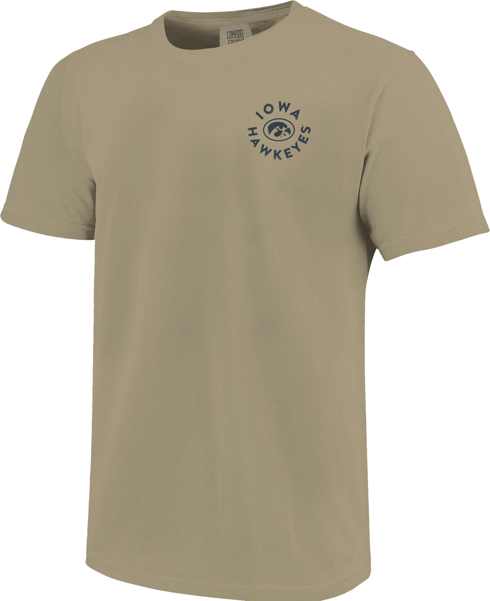 Image One Men's Iowa Hawkeyes Khaki Mascot Circle T-Shirt product image