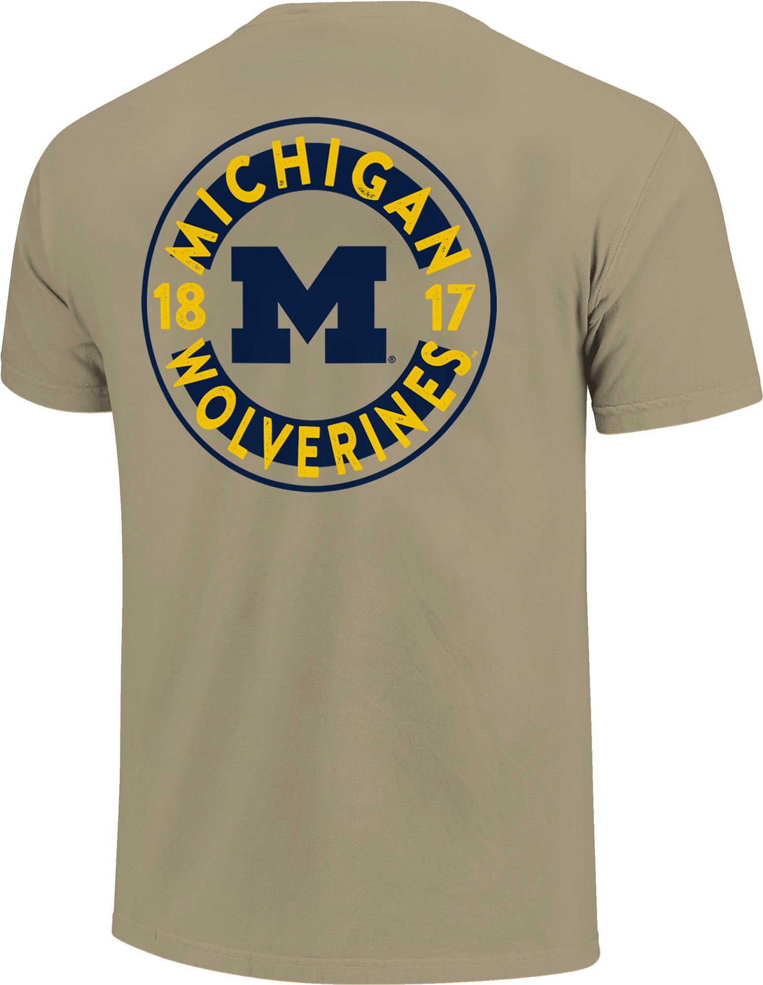 Image One Men's Michigan Wolverines Khaki Mascot Circle T-Shirt product image