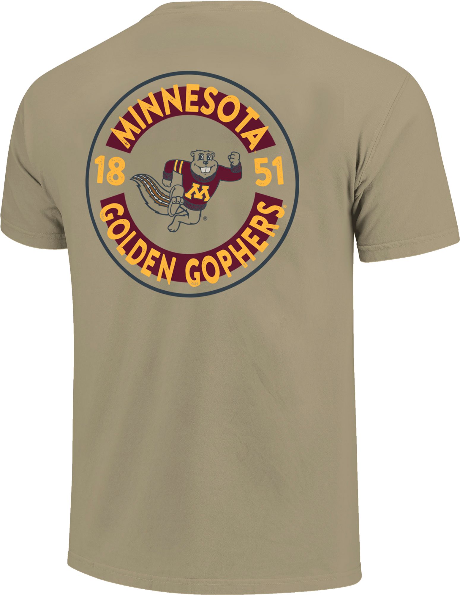 Image One Men's Minnesota Golden Gophers Khaki Mascot Circle T-Shirt product image