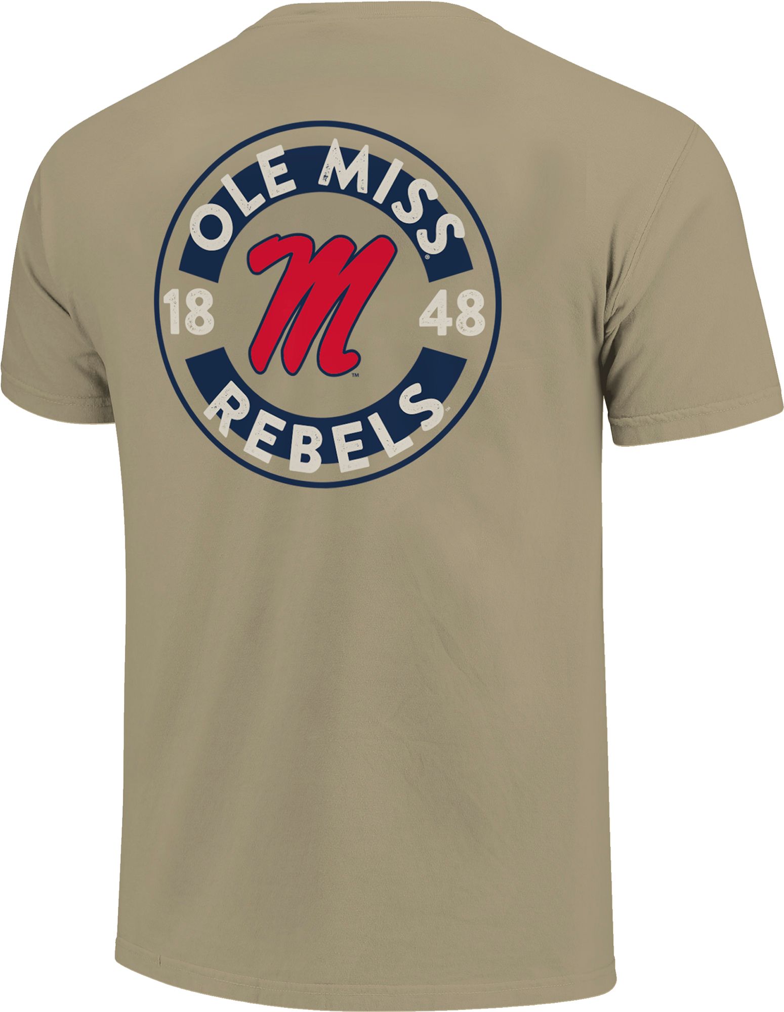 Image One Men's Ole Miss Rebels Khaki Mascot Circle T-Shirt product image