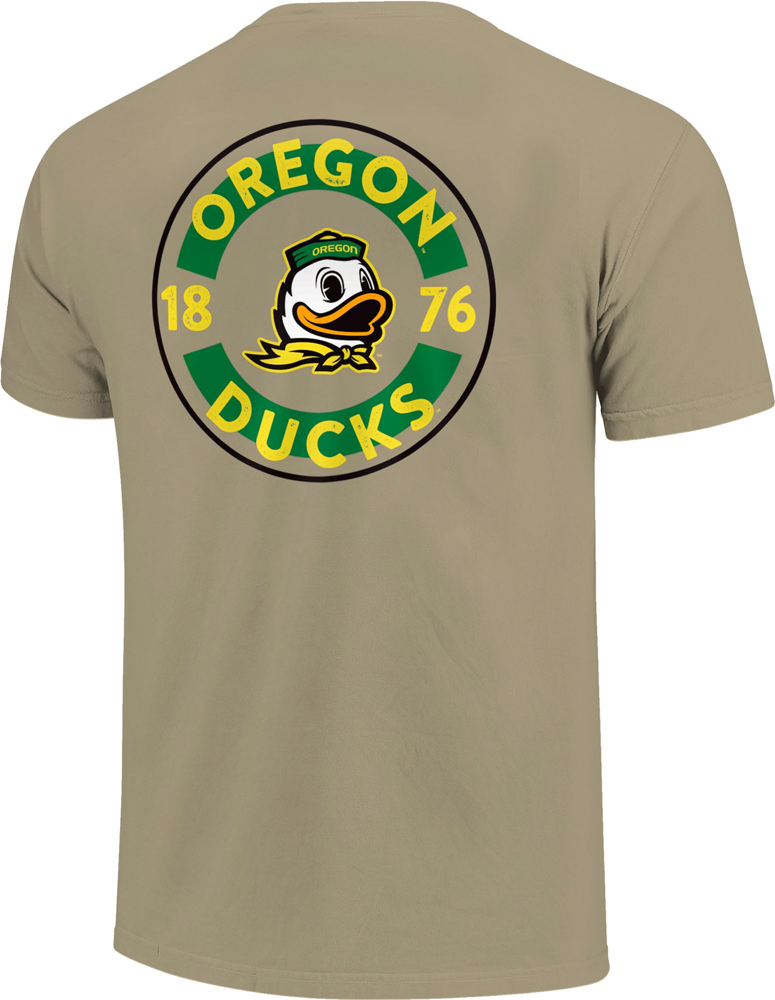 Image One Men's Oregon Ducks Khaki Mascot Circle T-Shirt product image