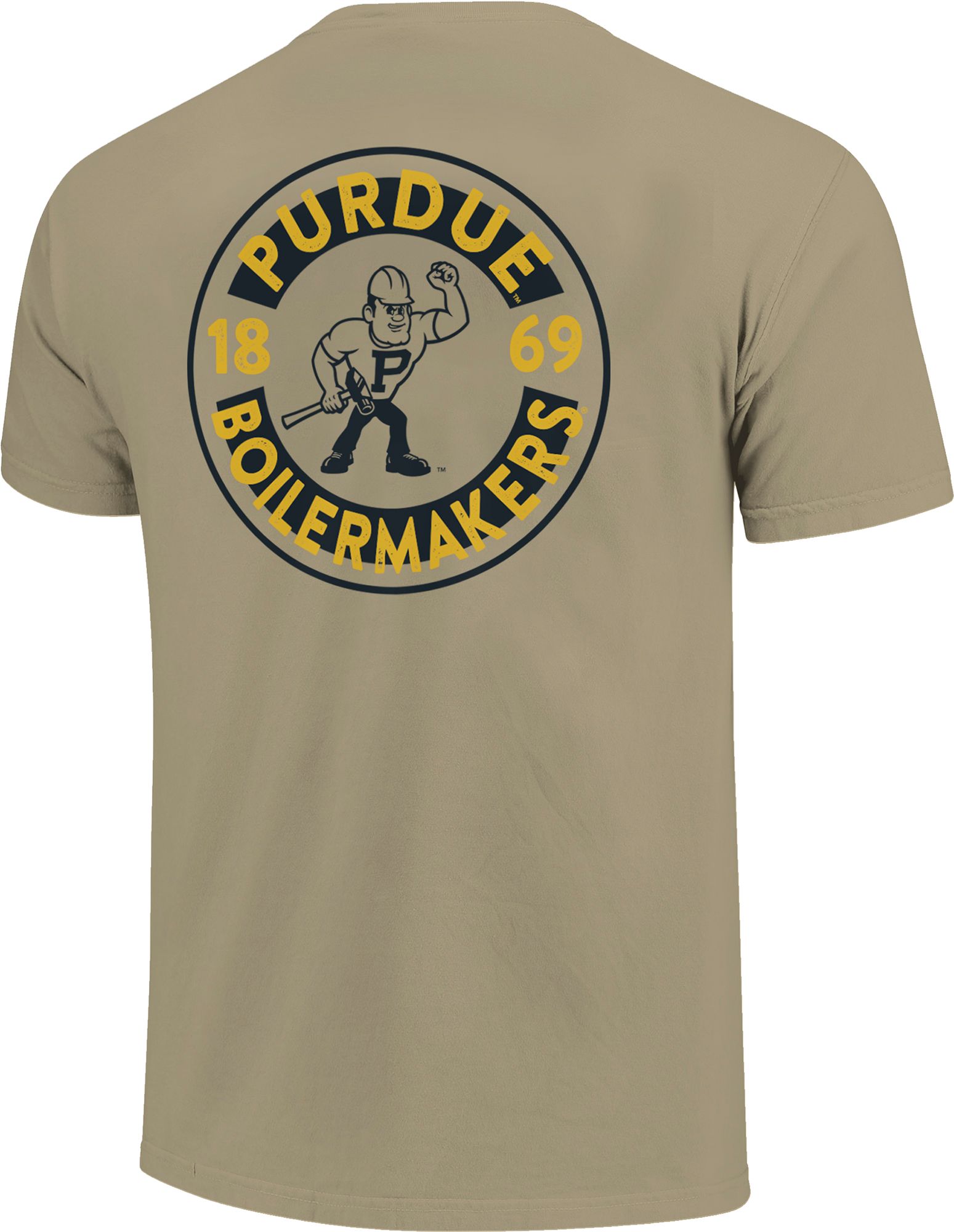 Image One Men's Purdue Boilermakers Khaki Mascot Circle T-Shirt product image