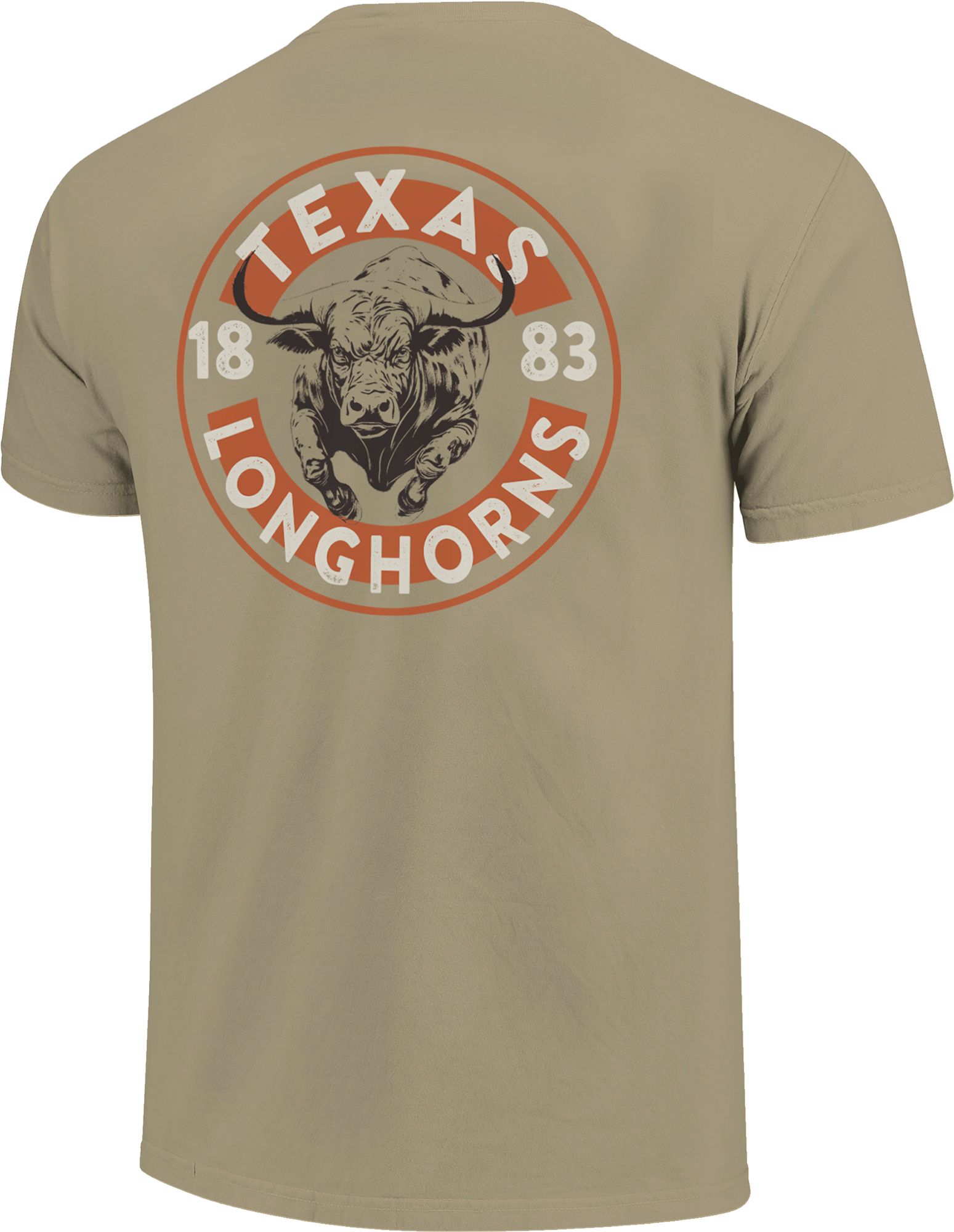 Image One Men's Texas Longhorns Khaki Mascot Circle T-Shirt product image