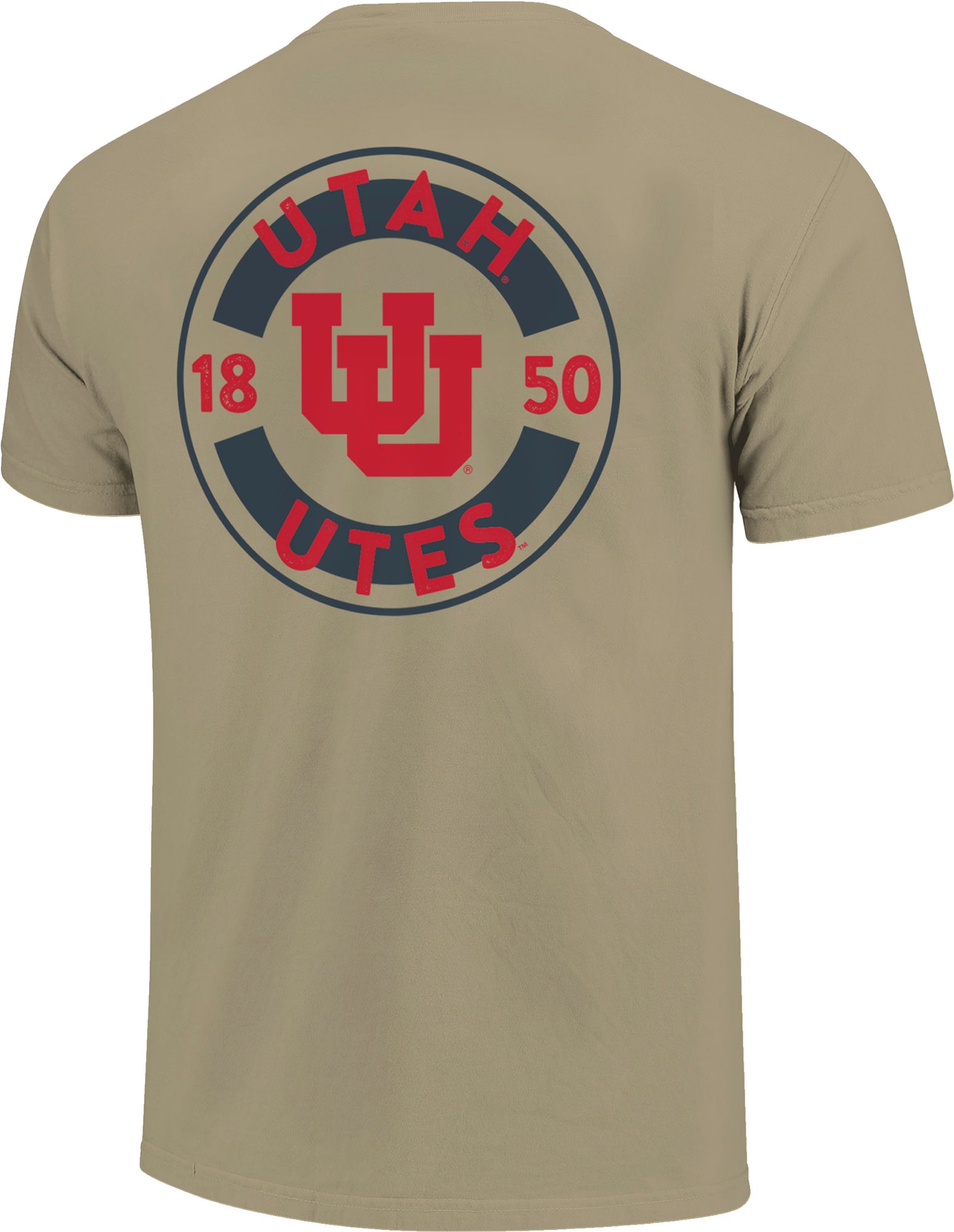 Image One Men's Utah Utes Khaki Mascot Circle T-Shirt product image