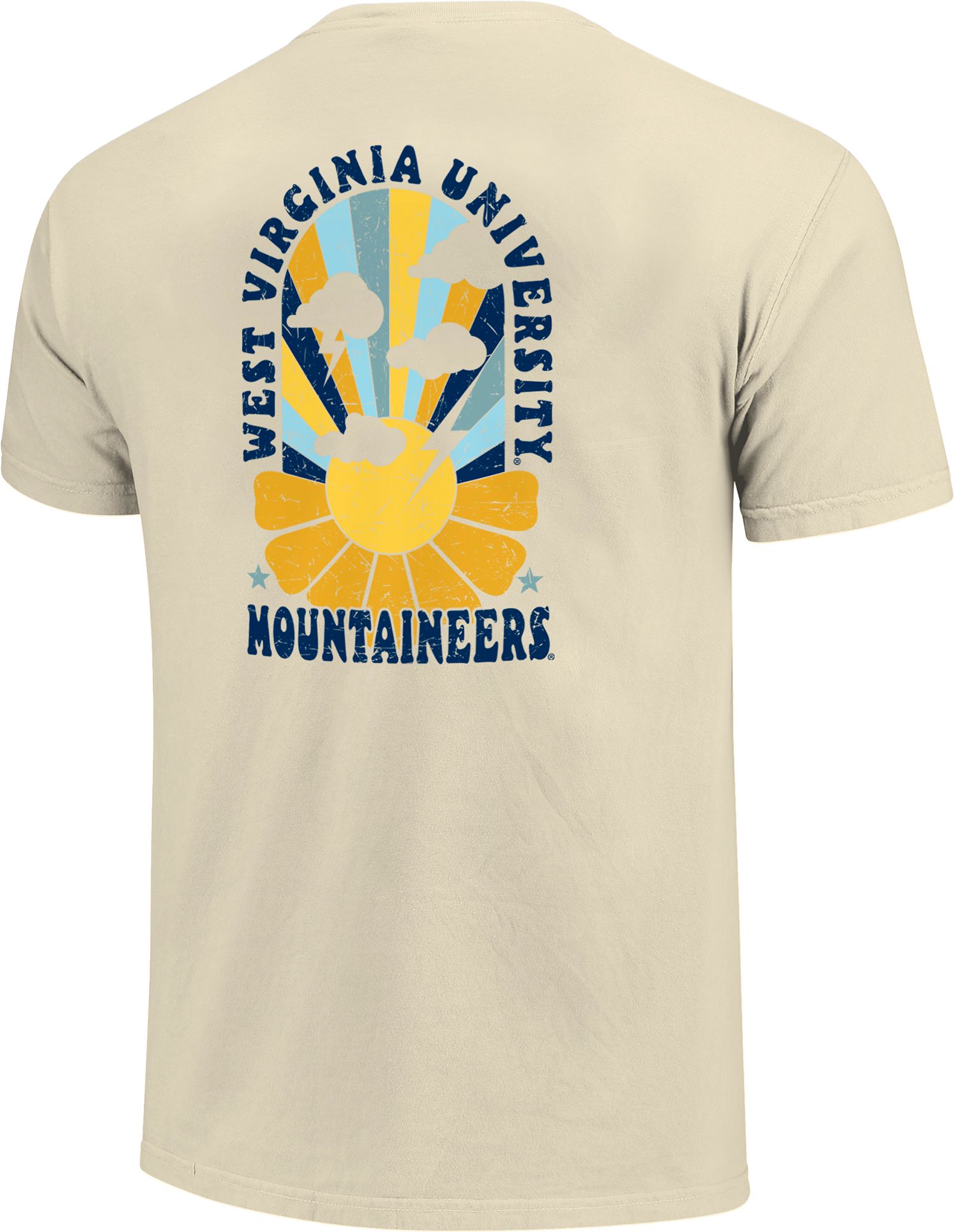 Image One Men's West Virginia Mountaineers Khaki Mascot Circle T-Shirt product image