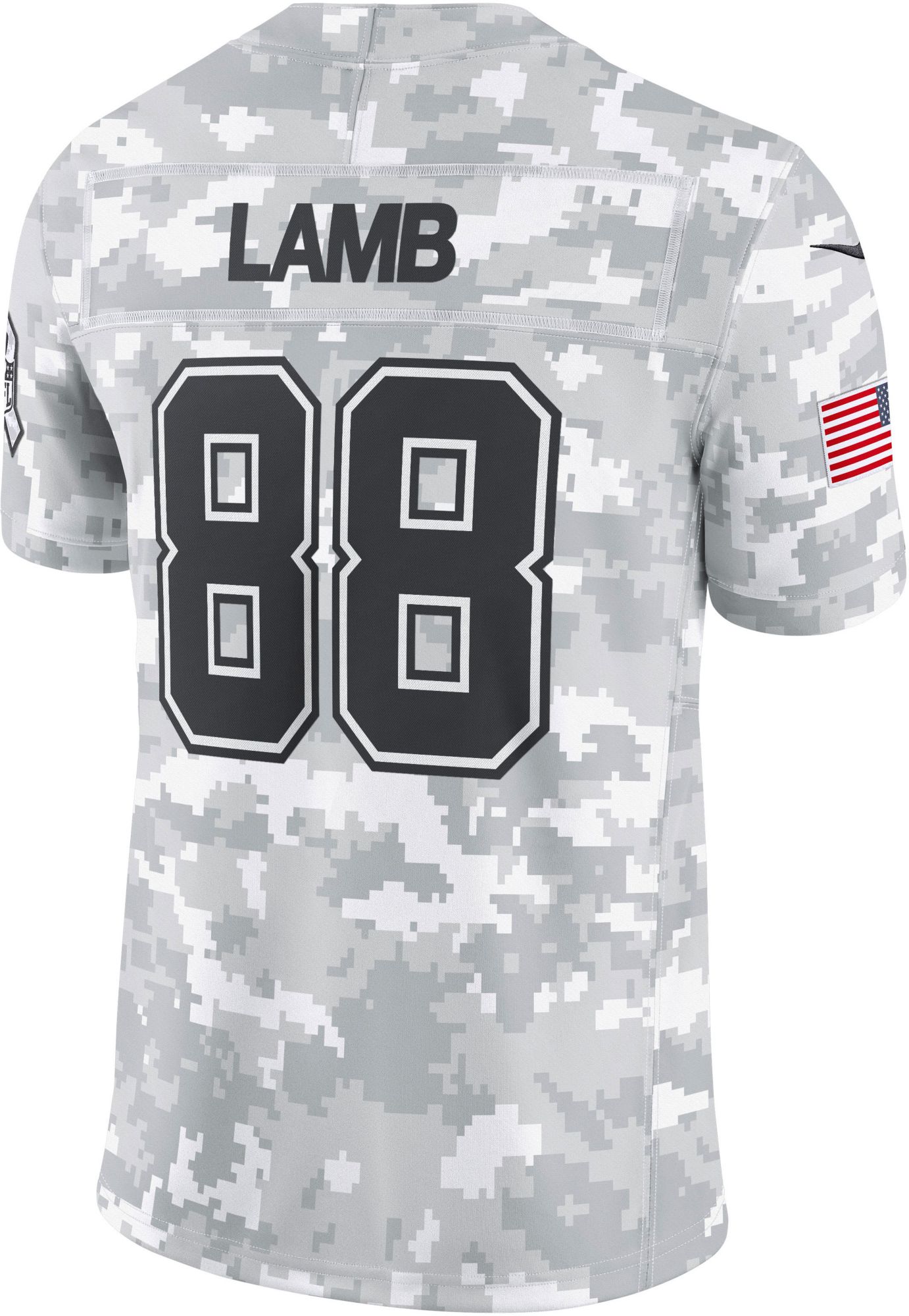 Nike Men's Dallas Cowboys CeeDee Lamb #88 Salute to Service 2024 White Camo Limited Jersey product image