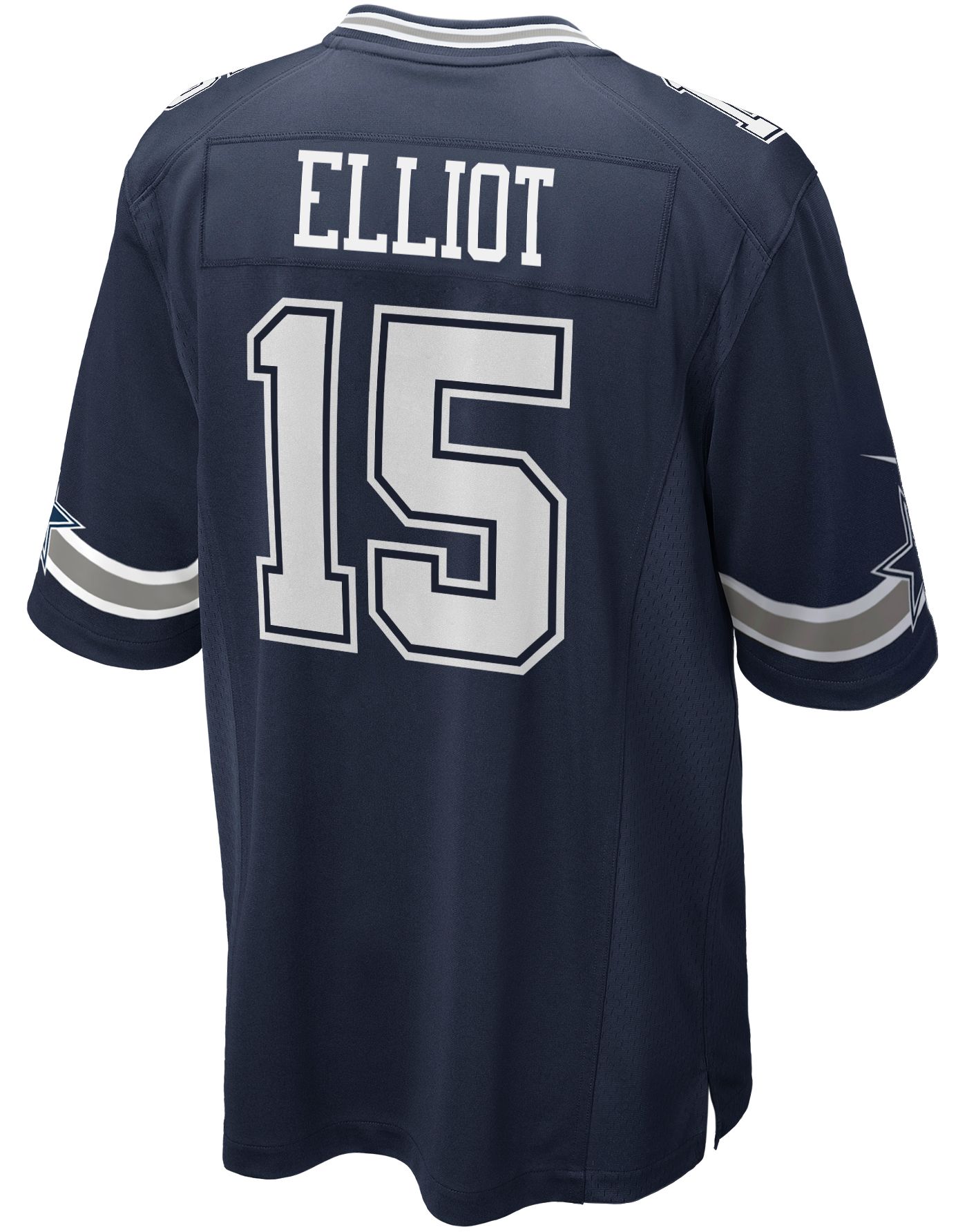 Nike Men s Dallas Cowboys Ezekiel Elliott 15 Navy Game Jersey Dick s Sporting Goods