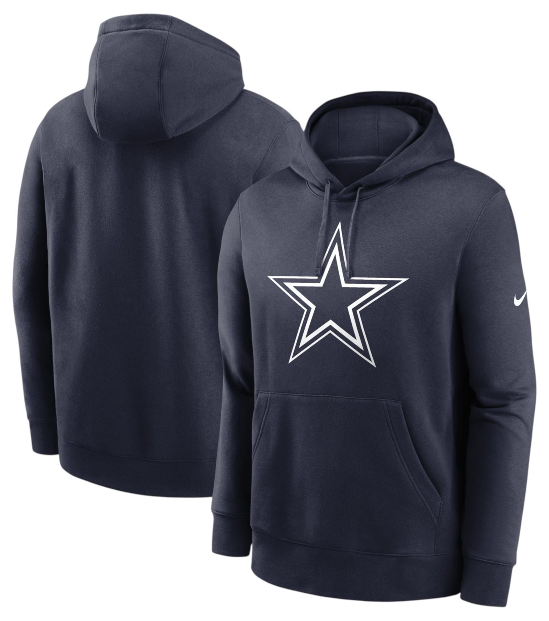 Nike Men's Dallas Cowboys Navy Club Fleece Logo Pullover Hoodie product image