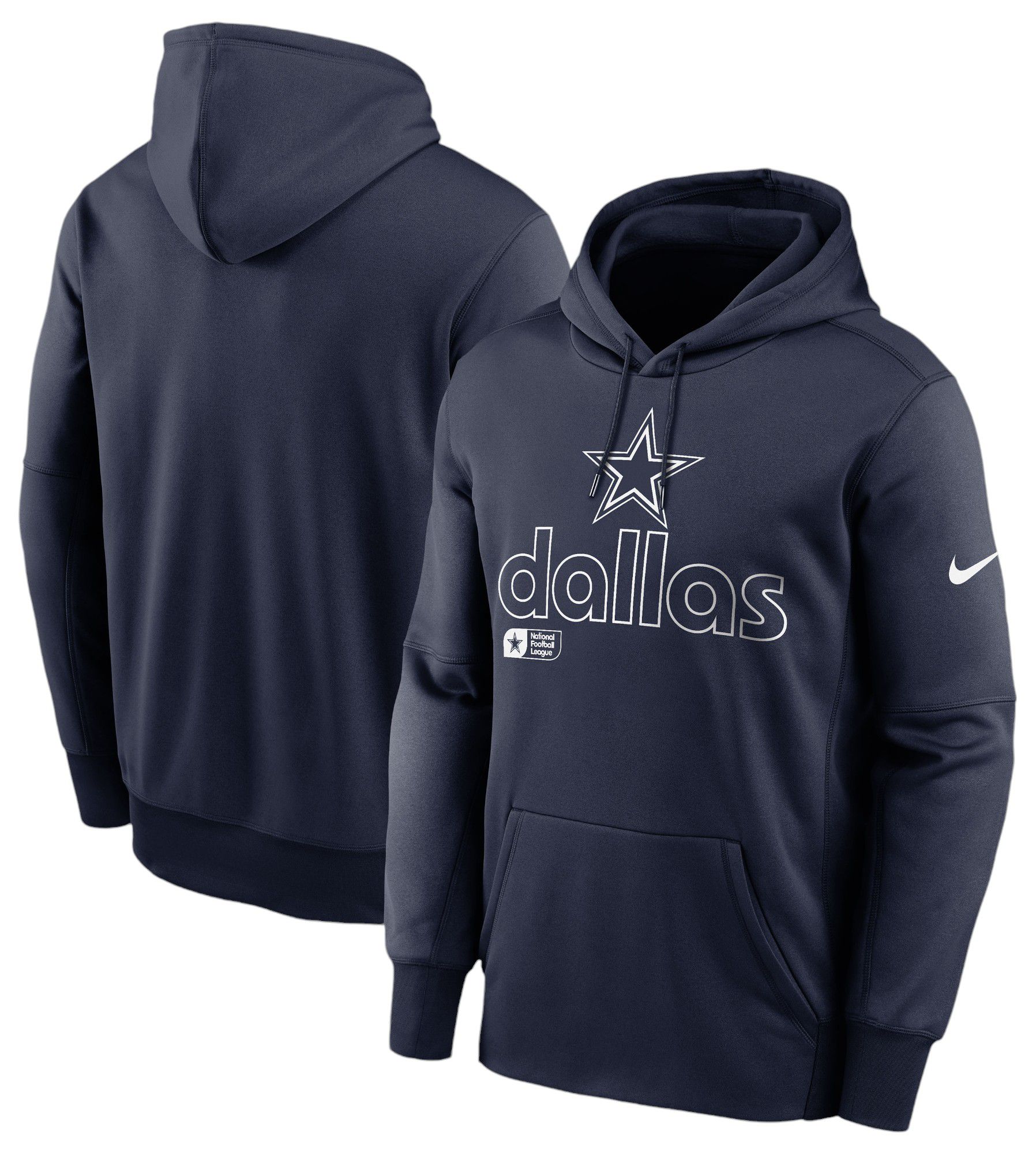 Nike Men's Dallas Cowboys Navy Therma-FIT Hoodie product image