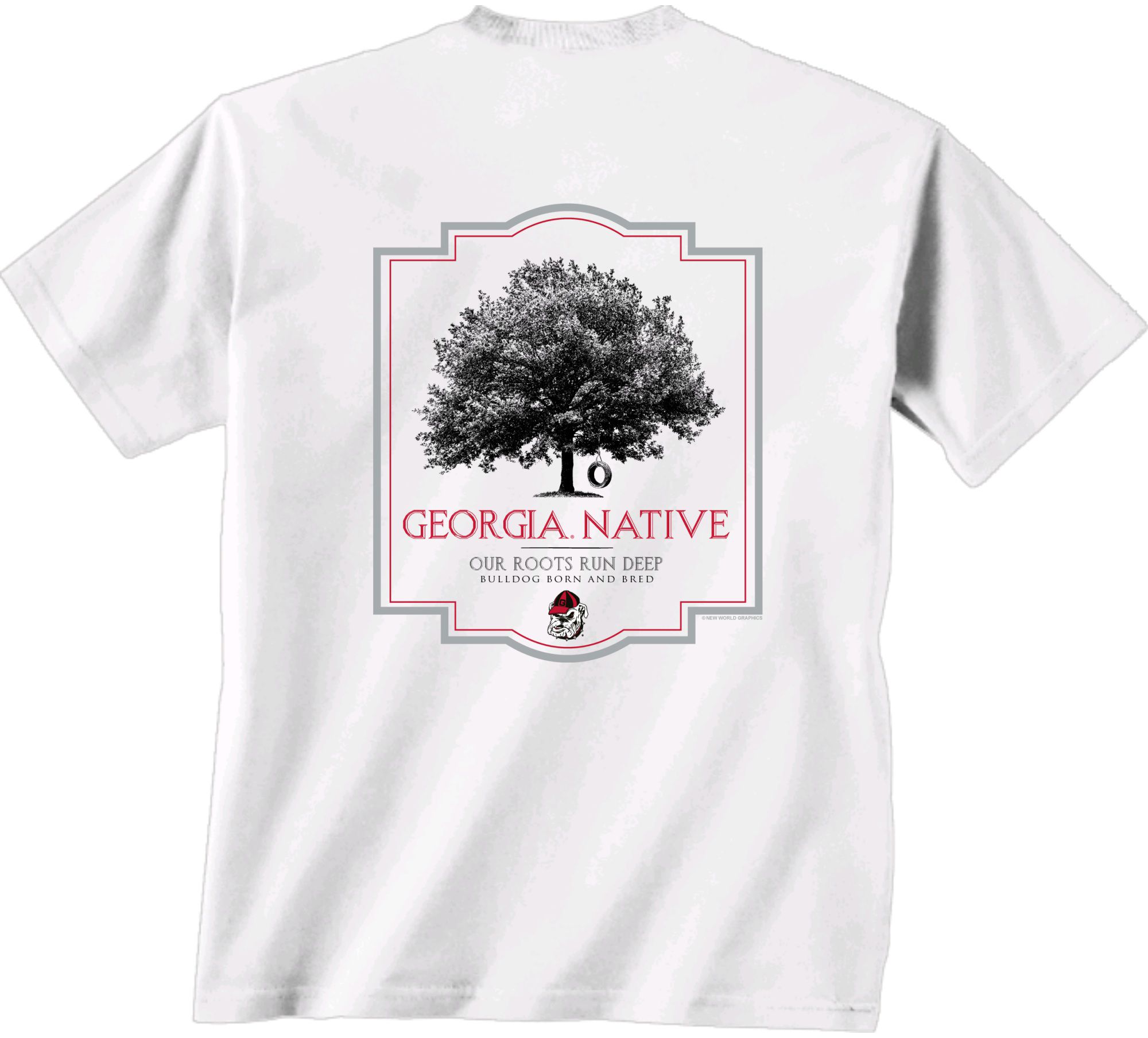 New World Graphics Men's Georgia Bulldogs Rooted White T-Shirt product image