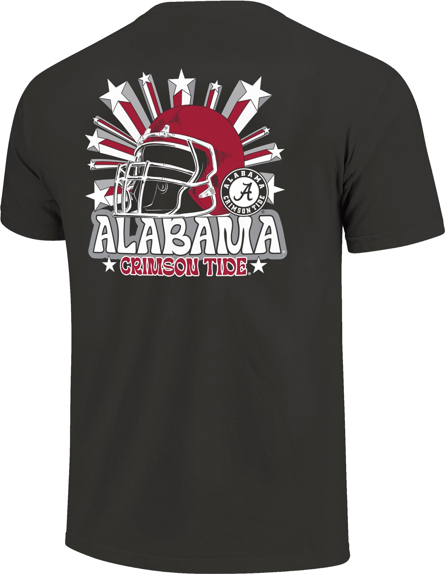 Image One Men's Alabama Crimson Tide Grey Helmet Star T-Shirt product image