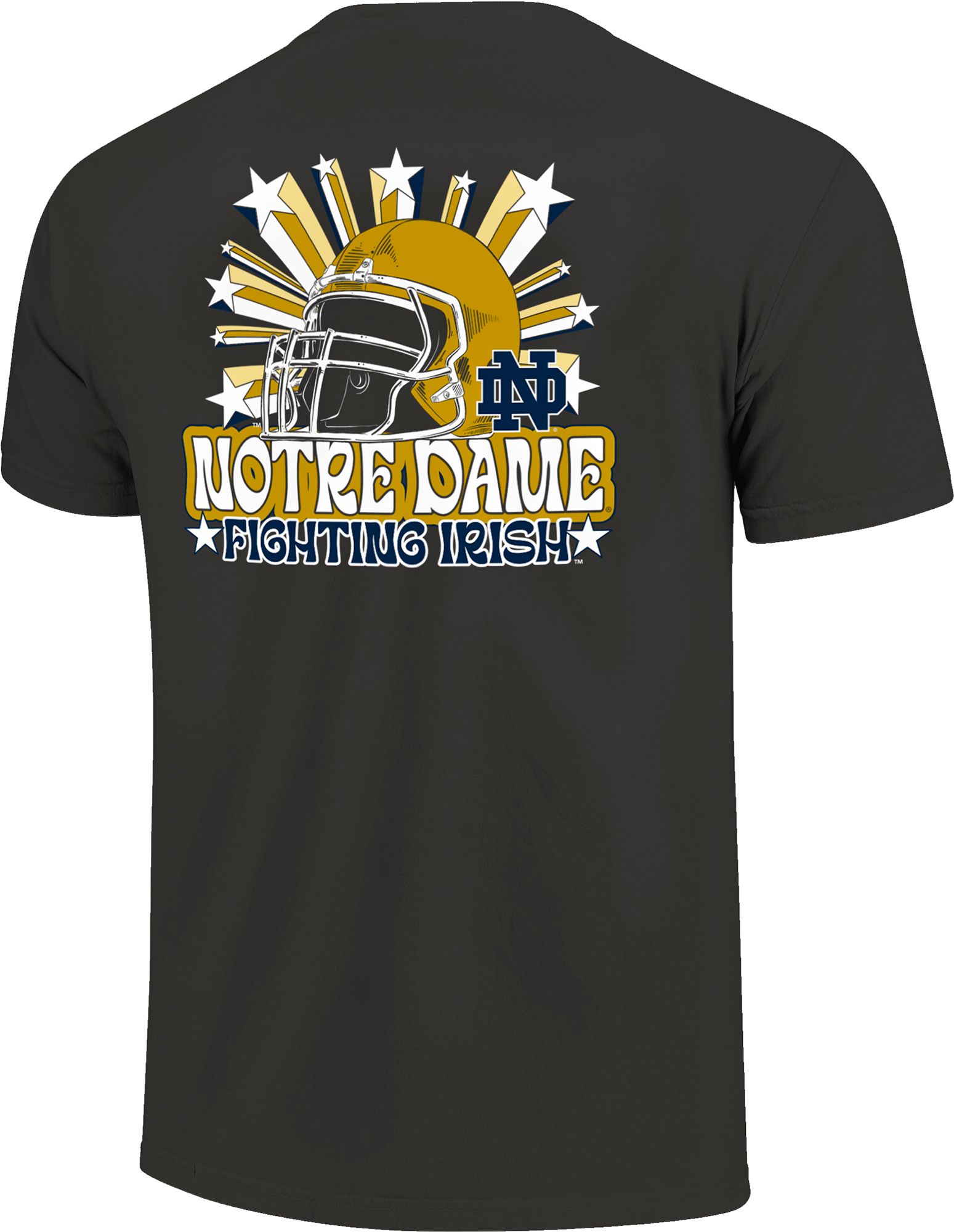 Image One Men's Notre Dame Fighting Irish Grey Helmet Star T-Shirt product image