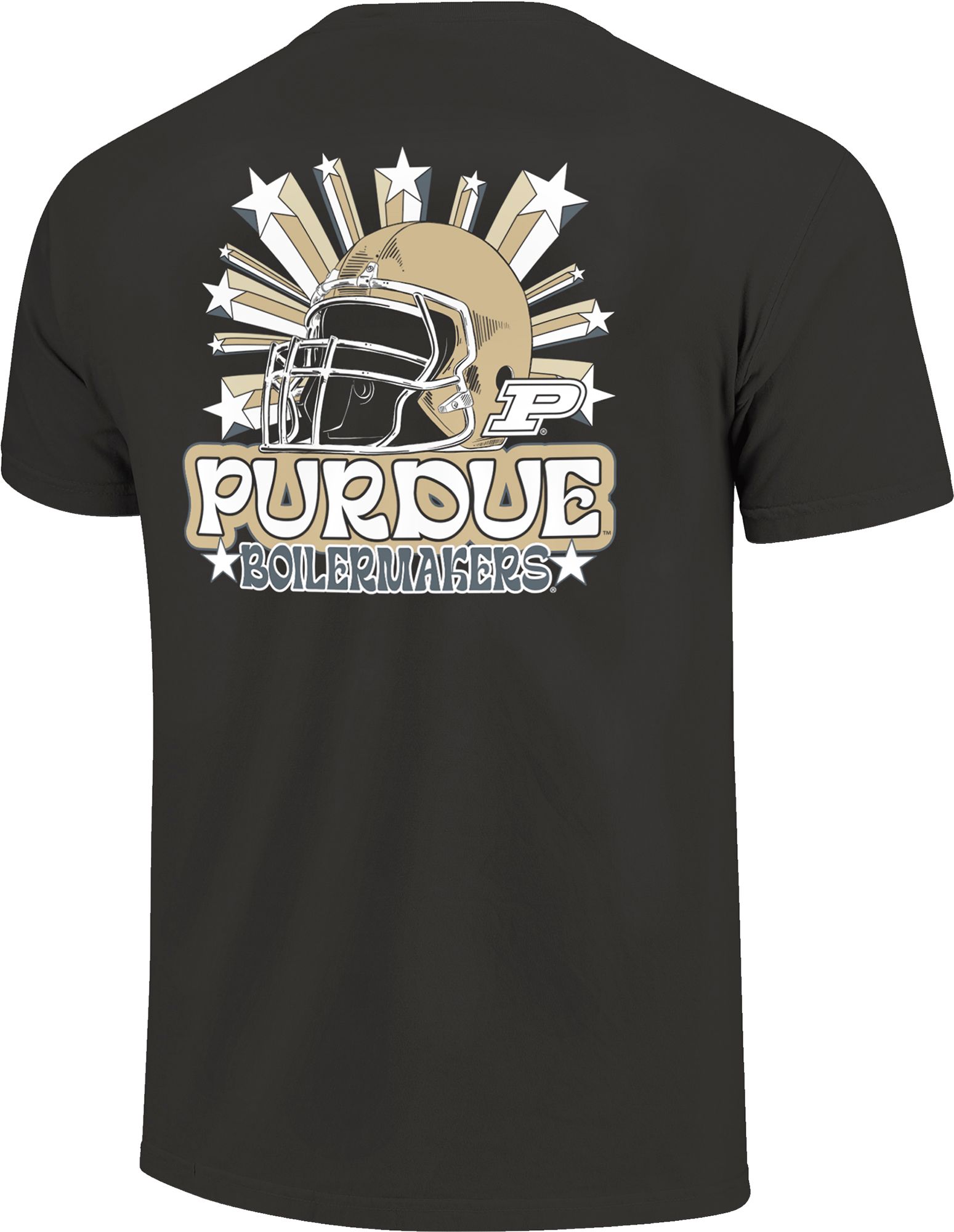 Image One Men's Purdue Boilermakers Grey Helmet Star T-Shirt product image