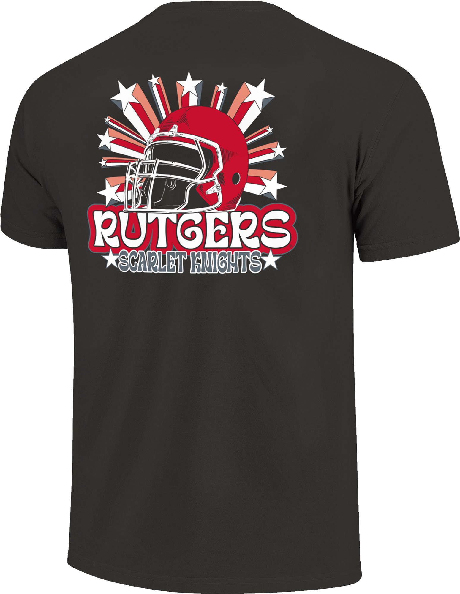 Image One Men's Rutgers Scarlet Knights Grey Helmet Star T-Shirt product image
