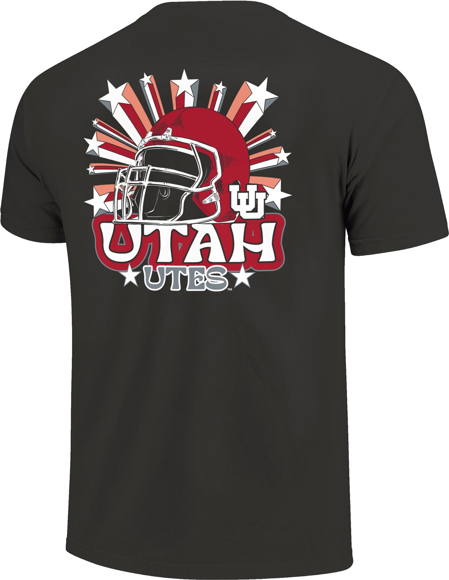 Image One Men's Utah Utes Grey Helmet Star T-Shirt product image