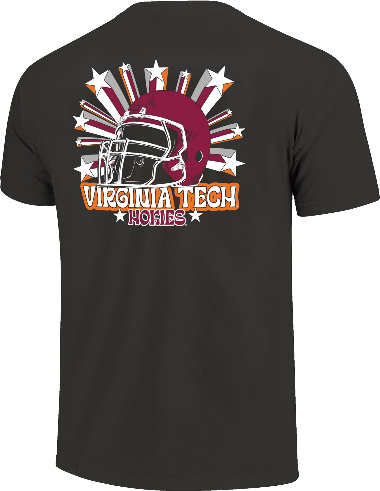 Image One Men's Virginia Tech Hokies Grey Helmet Star T-Shirt product image