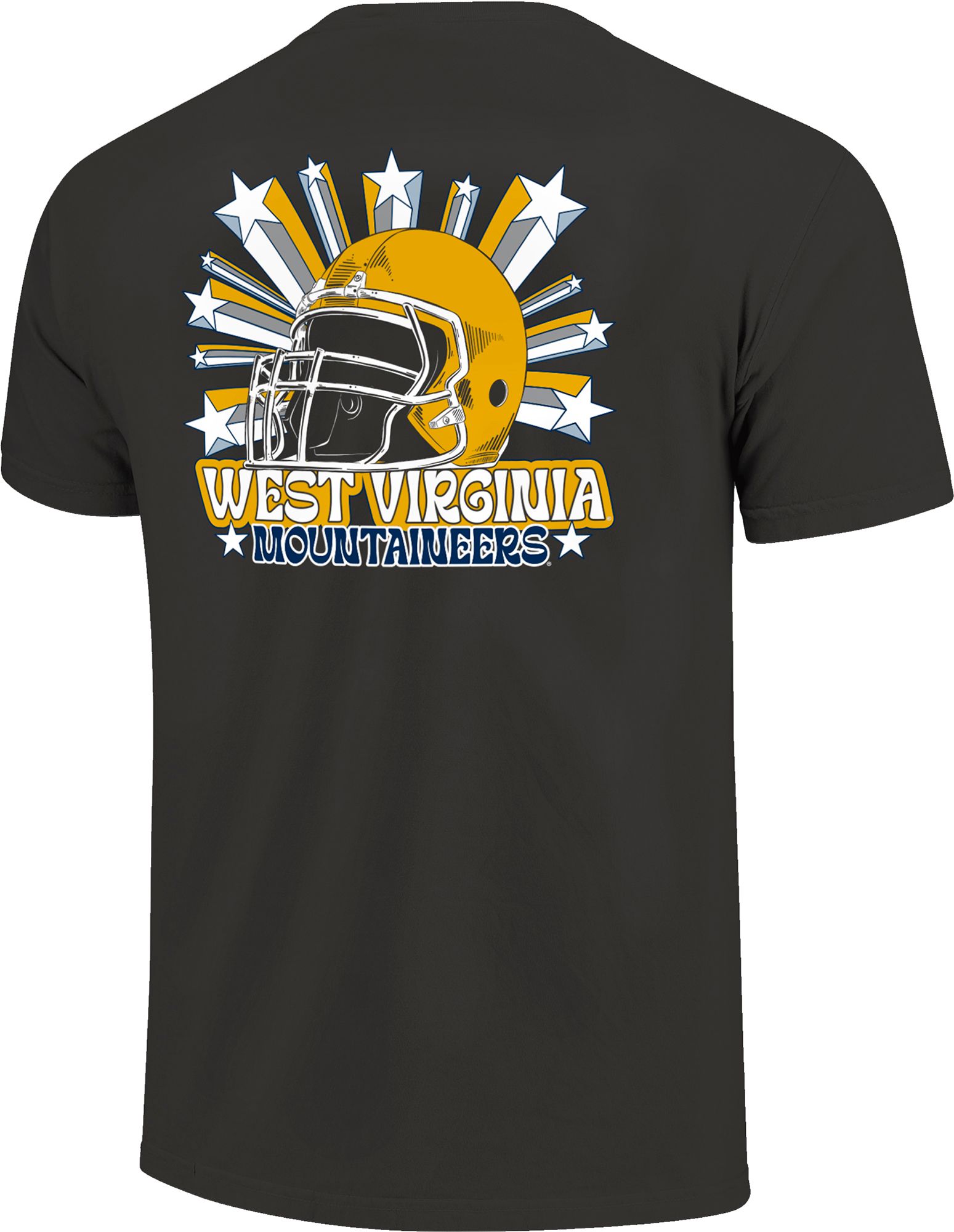 Image One Men's West Virginia Mountaineers Grey Helmet Star T-Shirt product image