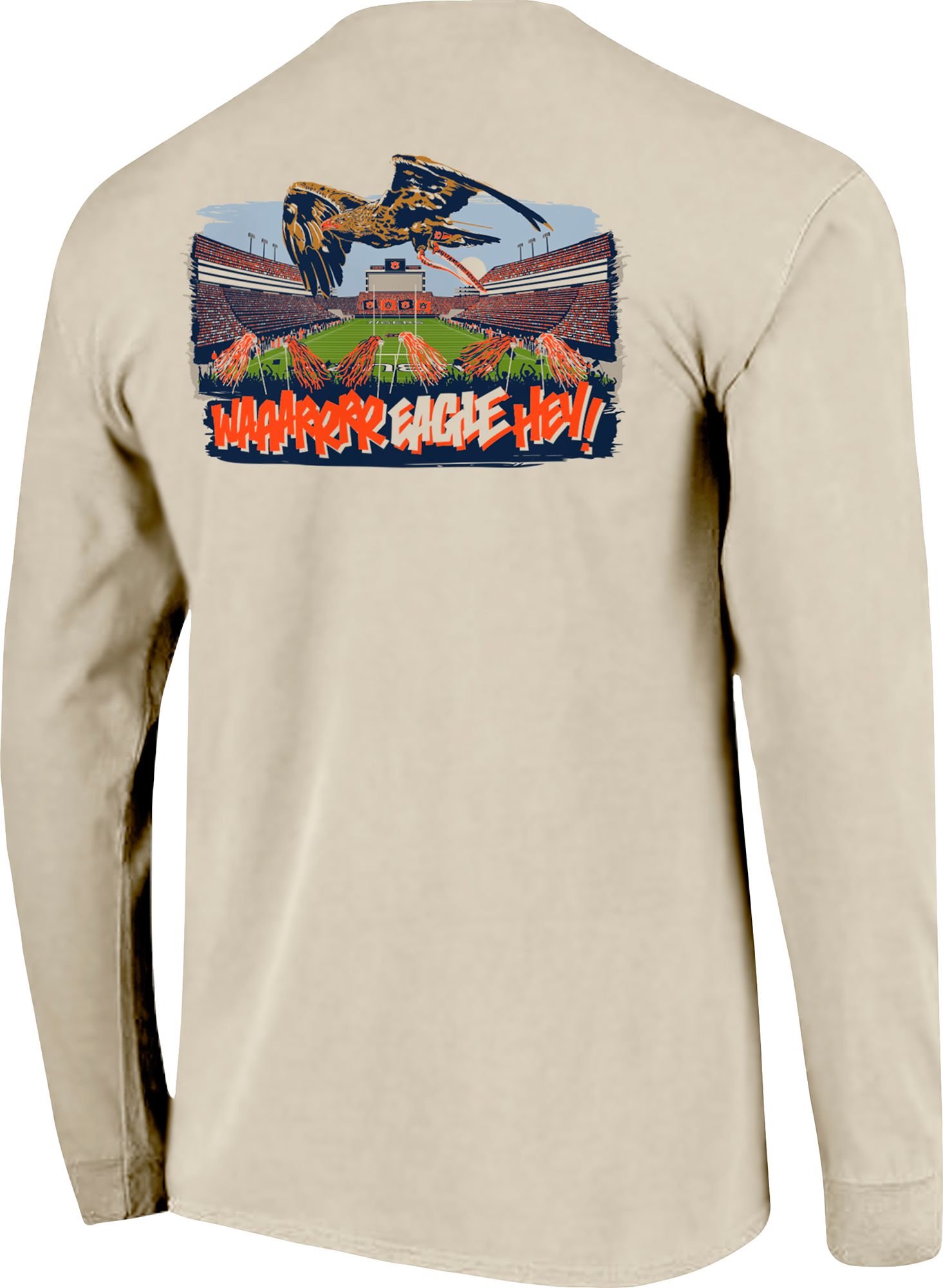 Image One Men's Auburn Tigers Ivory Game Open Long Sleeve T-Shirt product image