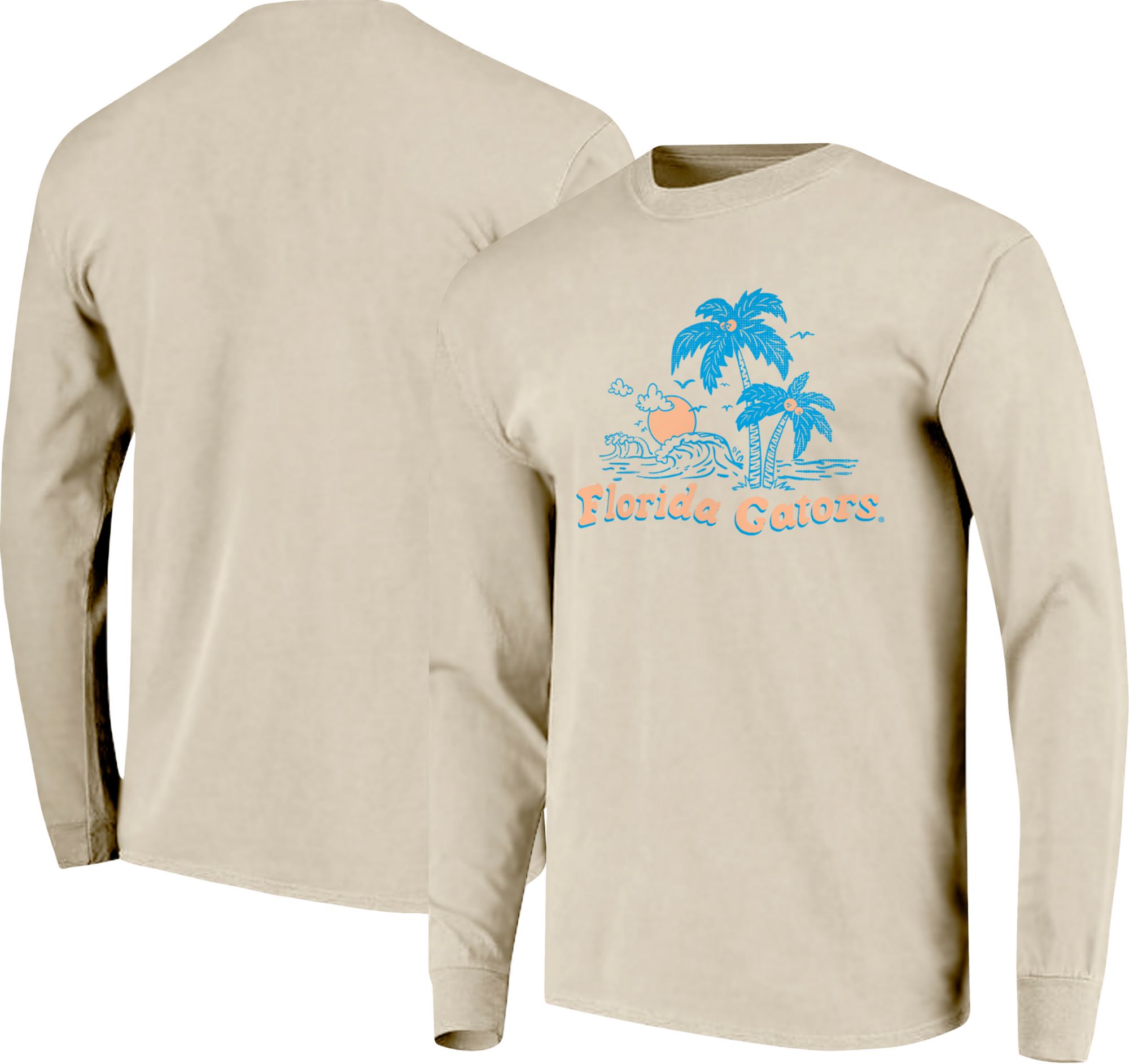 Image One Men's Florida Gators Ivory Coastal Sketch Long Sleeve T-Shirt product image