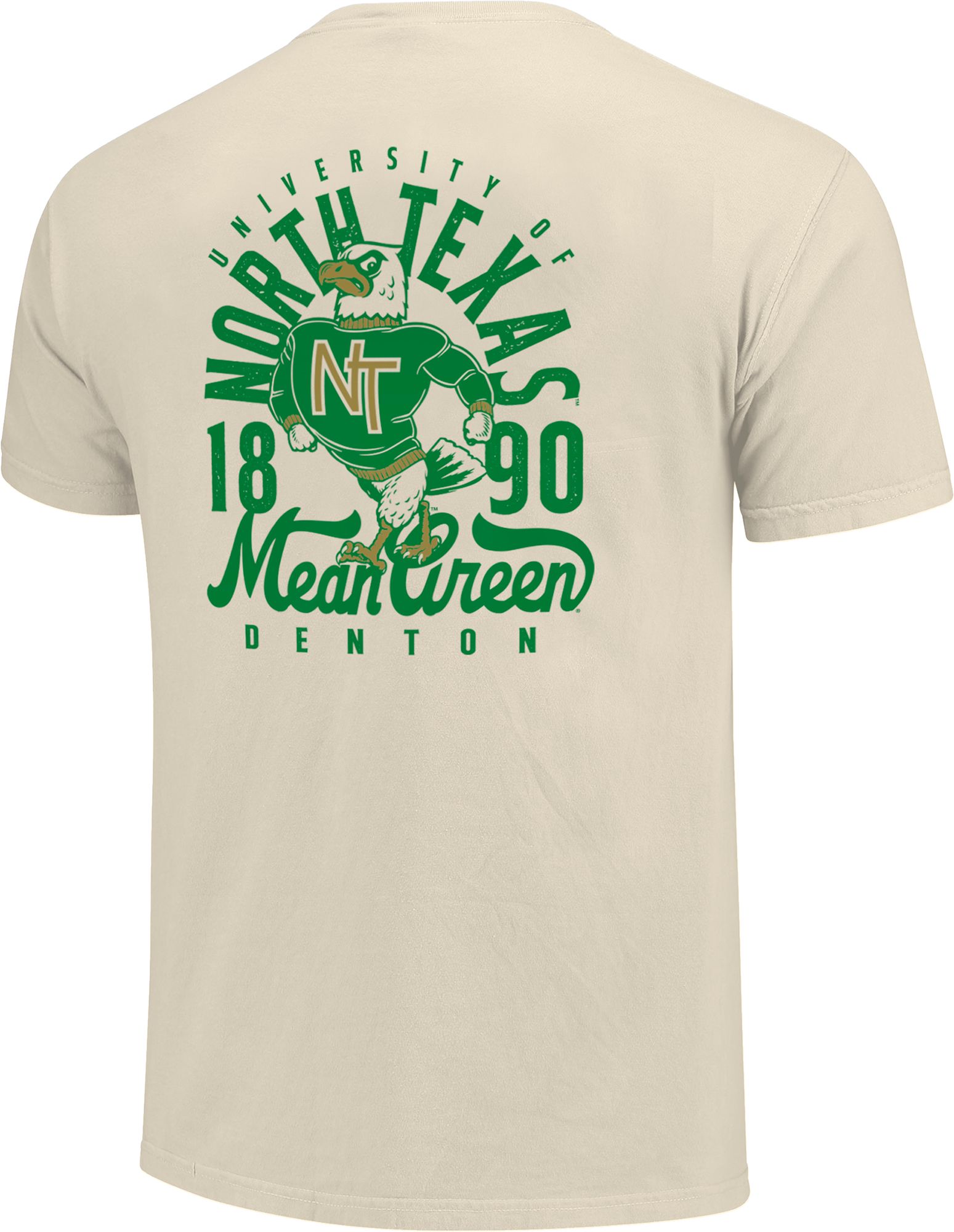 Image One Men's North Texas Mean Green Ivory Mascot T-Shirt product image