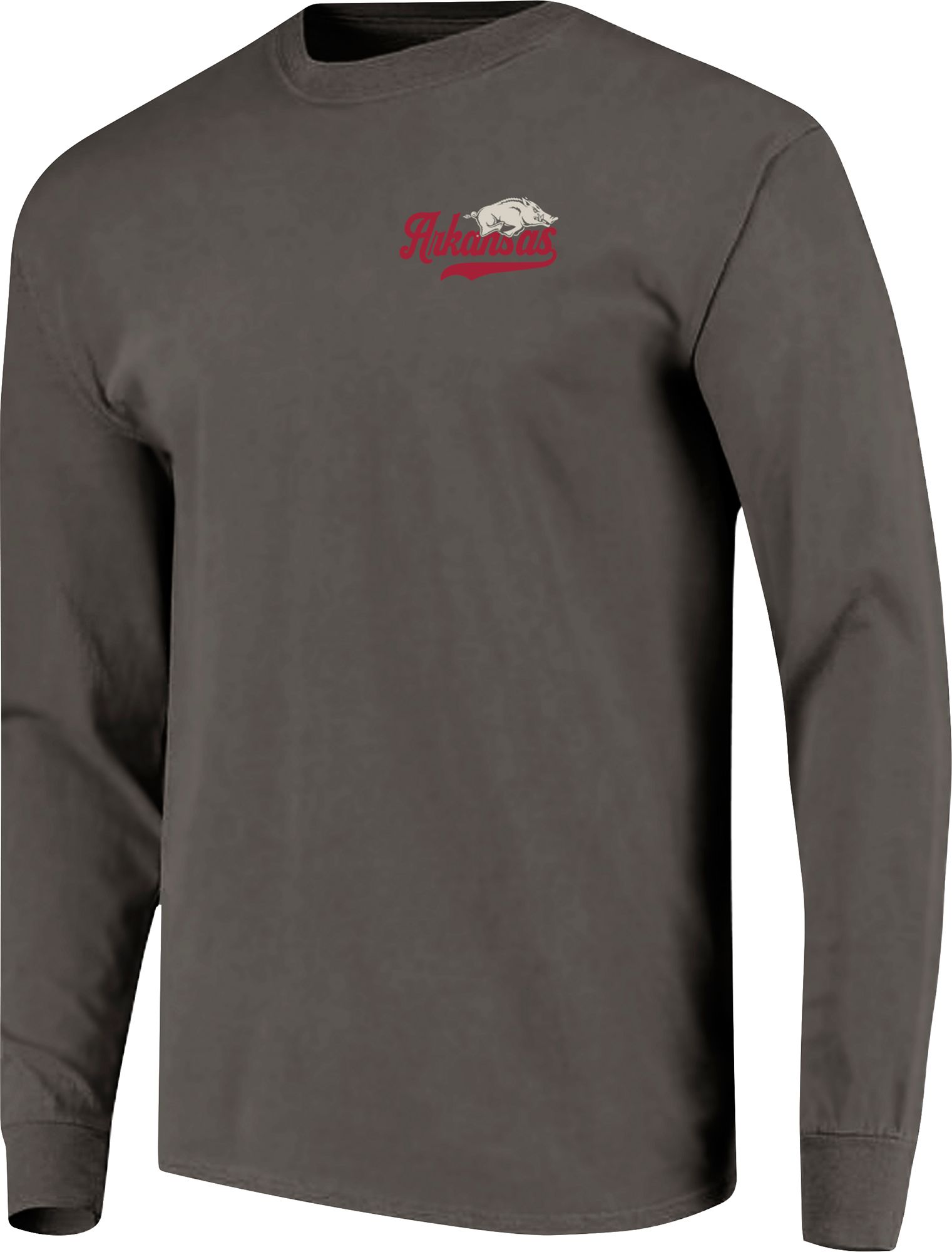 Image One Men's Arkansas Razorbacks Grey Stadium Lights Long Sleeve T-Shirt product image