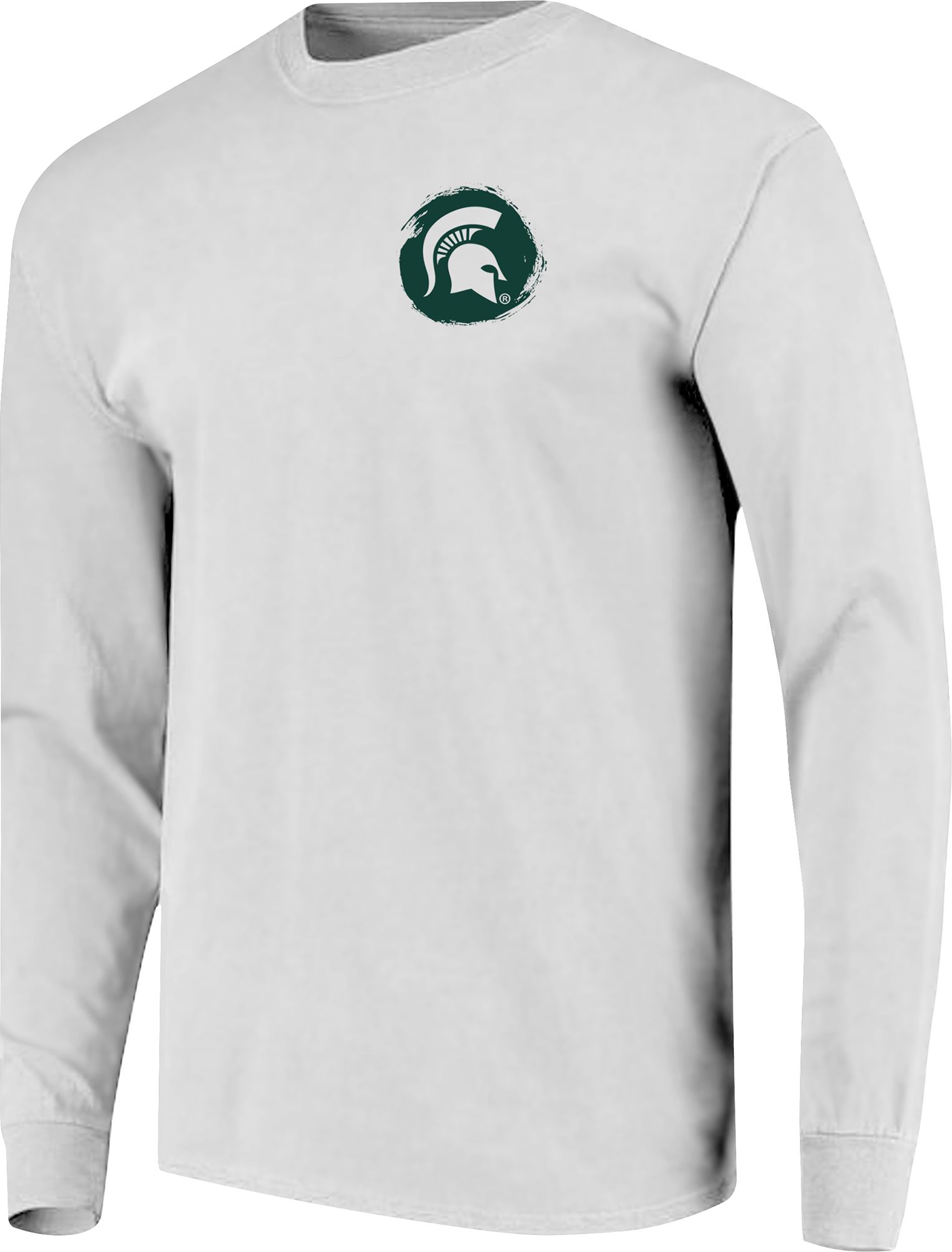 Image One Men's Michigan State Spartans White Paul Bunyan Long Sleeve T-Shirt product image
