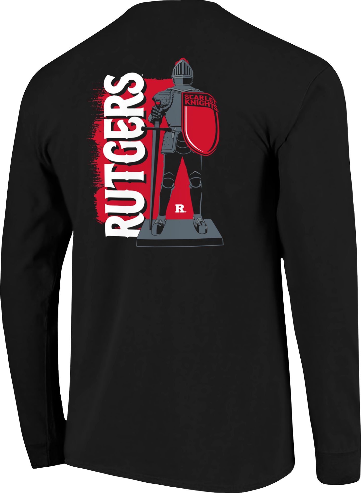 Image One Men's Rutgers Scarlet Knights Black Scarlet Knight Long Sleeve T-Shirt product image